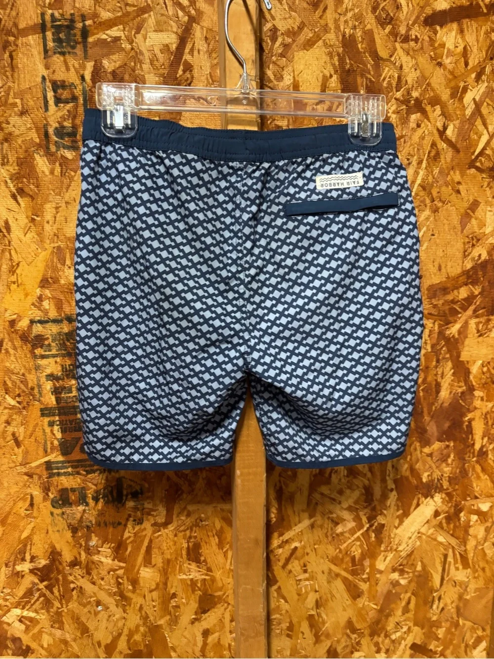 Fair Harbor Navy and Light Blue Kids Swim Trunks